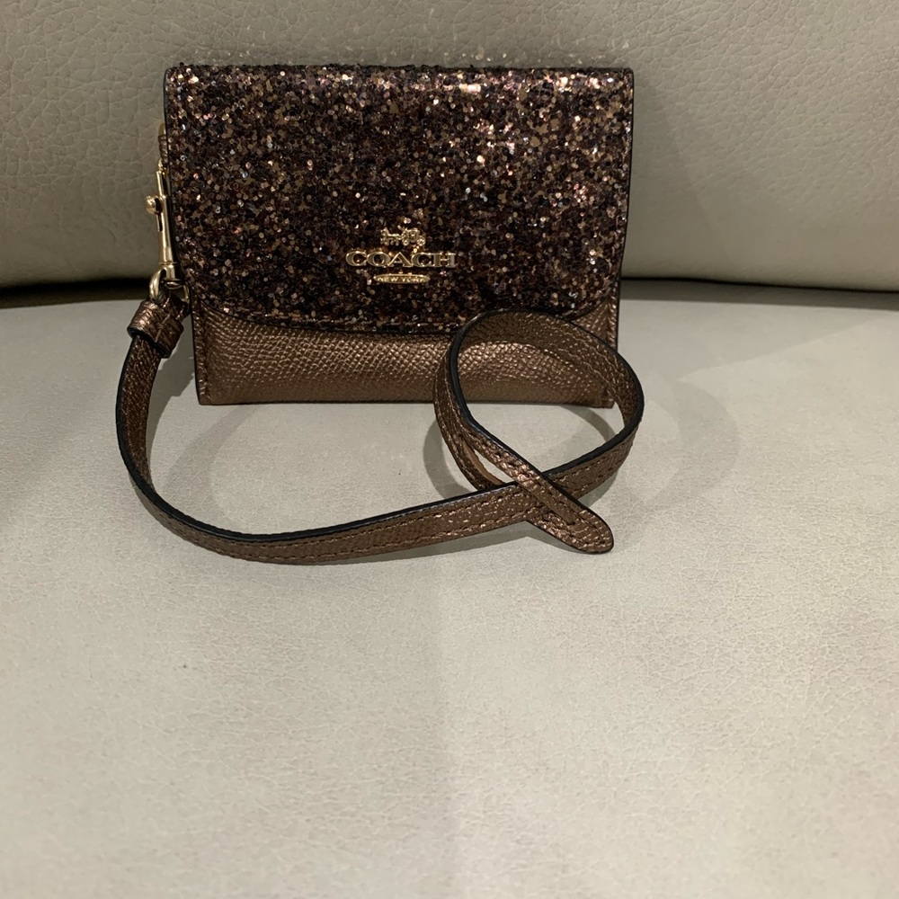Coach Glitter Card Case